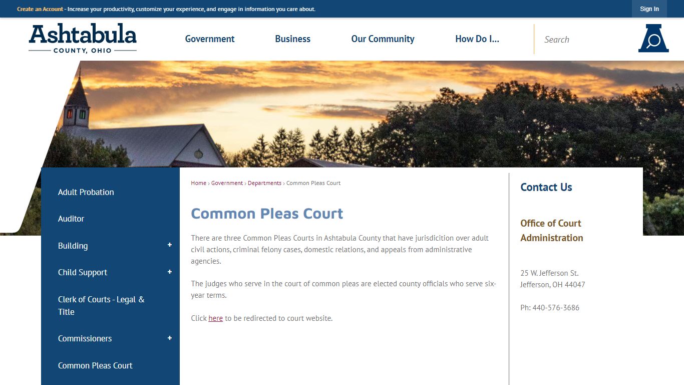 Common Pleas Court | Ashtabula County, OH - Official Website